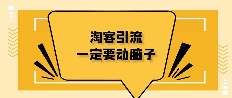 淘客引流一定要动脑子。￼
